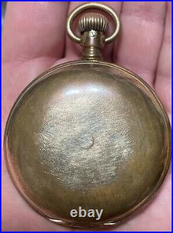 Union Watch Co Pocket Watch Railroad Grade Highly Jeweled Napoleon 14k GF Case