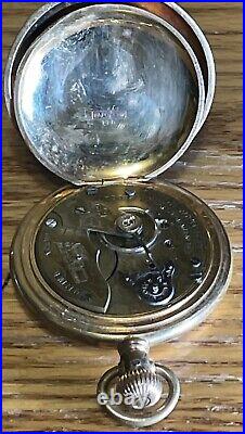 Union Watch Co Pocket Watch Railroad Grade Highly Jeweled Napoleon 14k GF Case