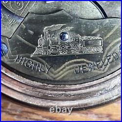 Union Watch Co Pocket Watch Railroad Grade Highly Jeweled Napoleon 14k GF Case