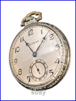 Unique Waltham Antique Pocket Watch 14k Gold With Beautiful Engraved Case