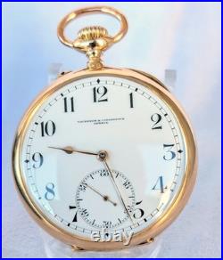 VACHERON & CONSTANTIN POCKET WATCH 49MM EXCELENT With CASE