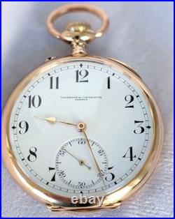 VACHERON & CONSTANTIN POCKET WATCH 49MM EXCELENT With CASE