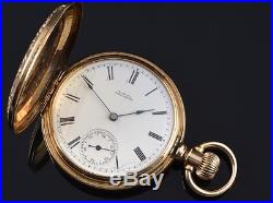 Veryfine American Watch Co Waltham Royal 14k Solid Gold Hunter Case Pocket Watch