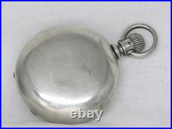VERY RARE 18S KEYSTONE POCKET WATCH With FAHY'S COIN SILVER 5-PIECE CASE