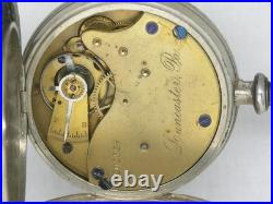 VERY RARE 18S KEYSTONE POCKET WATCH With FAHY'S COIN SILVER 5-PIECE CASE