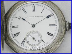 VERY RARE 18S KEYSTONE POCKET WATCH With FAHY'S COIN SILVER 5-PIECE CASE
