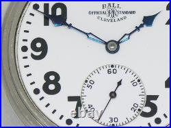 VERY RARE BALL ILLINOIS 23 JEWEL POCKET WATCH 14K GF with FACTORY CASE, SERVICED