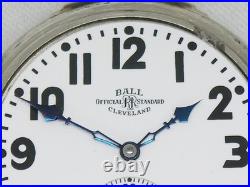 VERY RARE BALL ILLINOIS 23 JEWEL POCKET WATCH 14K GF with FACTORY CASE, SERVICED