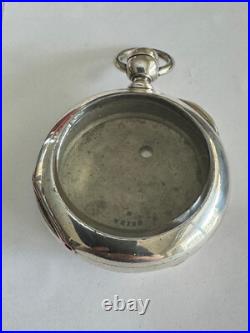 VINTAGE 18 SIZE BIG 5 OZ COIN SILVER FAHY'S MONARCH POCKET WATCH CASE KWithKS