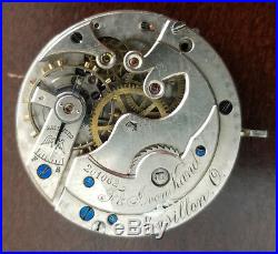 VINTAGE 18s LONGINES PRIVATE LABEL HUNTING CASE POCKET WATCH MOVEMENT 45.7mm