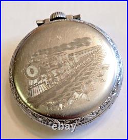 VINTAGE 1907 WALTHAM 16 SIZE 15 JEWELS POCKET WATCH with TRAIN/LOCOMOTIVE CASE