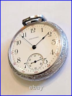 VINTAGE 1907 WALTHAM 16 SIZE 15 JEWELS POCKET WATCH with TRAIN/LOCOMOTIVE CASE