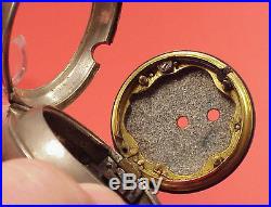 VINTAGE 55MM Silver Verge Fusee Repeater Case Bell Dial 43mm MVT Pocket Watch