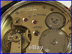 Vintage A Lange & Sohne Winding Pocketwatch Movement Stainless Steel Case