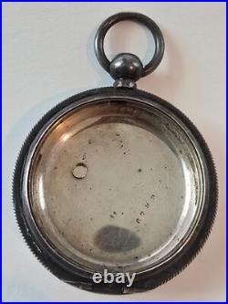 VINTAGE Antique Coin Silver Pocket Watch Case Unique Serial Number 6789