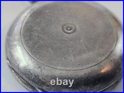 VINTAGE Antique Coin Silver Pocket Watch Case Unique Serial Number 6789
