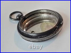 VINTAGE Antique Coin Silver Pocket Watch Case Unique Serial Number 6789