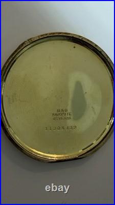 VINTAGE ELGIN ART DECO GOLD FILLED Engraved CASE POCKET WATCH Runs