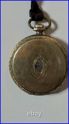VINTAGE ELGIN ART DECO GOLD FILLED Engraved CASE POCKET WATCH Runs