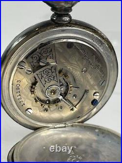 VINTAGE ELGIN Large Pocket Watch 9539 STERLING CASE