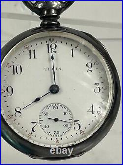 VINTAGE ELGIN Large Pocket Watch 9539 STERLING CASE