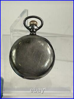 VINTAGE ELGIN Large Pocket Watch 9539 STERLING CASE