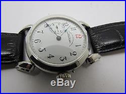 Vintage Glashútte Lange&sohne Pocket Watch Movement In New Custom S. S Case