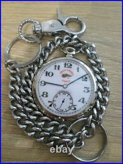 VINTAGE LONGINES HELLS ANGELS MC DIAL AND CASE pocket WATCH cal. 37.9 swiss MADE