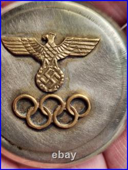 VINTAGE WORKING 1936 BERLIN OLYMPICS POCKET WATCH BOUGHT AT ESTATE SALE and CASE