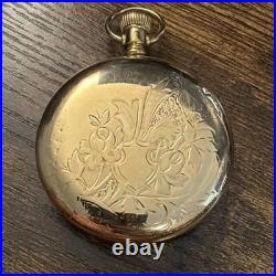VTG 1906 Hamilton Pocket Watch, 16 Size, 17 Jewel, Grade 974 withJ Boss 25-yr Case