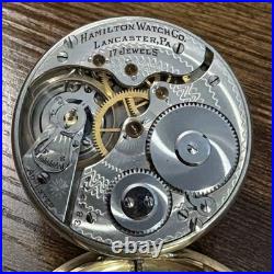 VTG 1906 Hamilton Pocket Watch, 16 Size, 17 Jewel, Grade 974 withJ Boss 25-yr Case