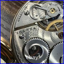 VTG 1906 Hamilton Pocket Watch, 16 Size, 17 Jewel, Grade 974 withJ Boss 25-yr Case