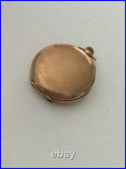 VTG 1913 ELGIN YELLOW GOLD FILLED POCKET WATCH Sz Os MONOGRAMM Full Hunter DsVa
