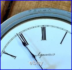 VTG 1920 Agassiz Pocket Watch Open Face #22445 STAR WC Empire Case/ Fob Chain