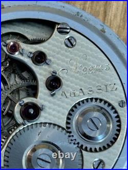 VTG 1920 Agassiz Pocket Watch Open Face #22445 STAR WC Empire Case/ Fob Chain