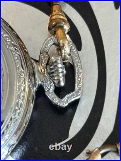 VTG 1920 Agassiz Pocket Watch Open Face #22445 STAR WC Empire Case/ Fob Chain