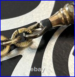 VTG 1920 Agassiz Pocket Watch Open Face #22445 STAR WC Empire Case/ Fob Chain