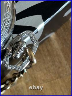 VTG 1920 Agassiz Pocket Watch Open Face #22445 STAR WC Empire Case/ Fob Chain