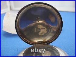 VTG, SWISS, OPEN FACE, POCKET WATCH15J, Sz16, STERLING HINGED CASE, WithDUSTCOVER, FERIA