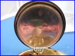 VTG, SWISS, OPEN FACE, POCKET WATCH15J, Sz16, STERLING HINGED CASE, WithDUSTCOVER, FERIA