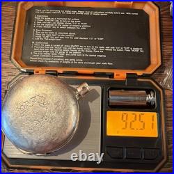 VTG Scrap Coin Silver Deuber Pocket Watch Case 92.51 Grams