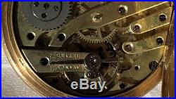 Vacheron Constantin Pocket Watch open face 18K solid gold case enamel dial