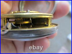 Verge Fusee Doctors Pocket Watch Pair Case Silver By A. Alexander Liverpool