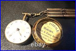 Verge Fusee Pair Case Pocket Watch late 1700s