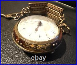 Verge Fusee Pair Case Pocket Watch late 1700s