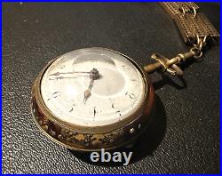 Verge Fusee Pair Case Pocket Watch late 1700s