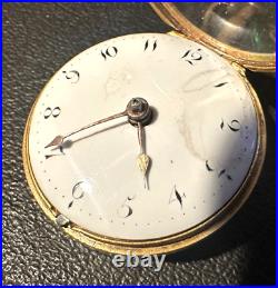 Verge Fusee Pair Case Pocket Watch late 1700s