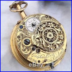Verge Watch LONDON Pair Case Repair 1770-1780s (GOOD BALANCE)