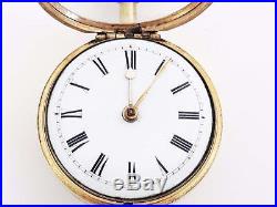 Verge fusee Horn pair case pocket watch dated 1854 No 197
