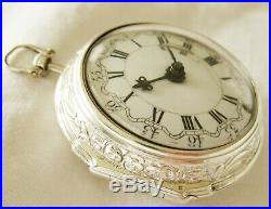 Verge fusee Pocket watch repousse case John Worke London year 1783